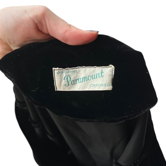 Vintage 1930s–1940s Paramount Chicago Black Dress Satin Bodice Asymmetrical - Picture 5 of 5